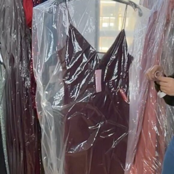 Sachin + Babi and Evening gown Vneck Spagettic Strap Deep Wine Sz 10 #175 - Picture 6 of 6